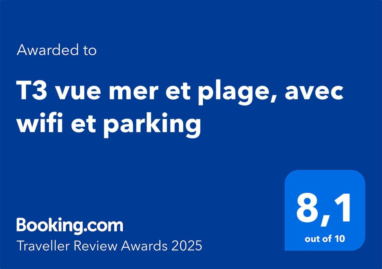 T3 Vue Mer Et Plage, Avec Wifi Et Parking Saint-Pierre-la-Mer  Zewnętrze zdjęcie